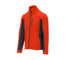 Кофта флісова утеплена робоча з поліестеру YATO розмір L, червоно-чорна, 3 кишені [10]