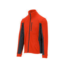 Кофта флісова утеплена робоча з поліестеру YATO розмір L, червоно-чорна, 3 кишені [10]