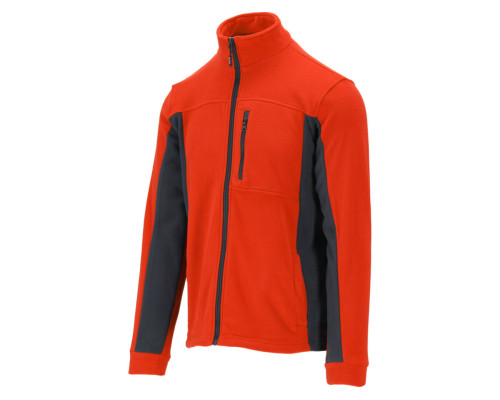 Кофта флісова утеплена робоча з поліестеру YATO розмір L, червоно-чорна, 3 кишені [10]