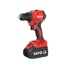 Шуруповерт-дриль акумуляторний Li-Ion YATO: V=18 В, крутн.мом.- 45 Нм, 2 Агод, патрон Ø≤ 13 мм [6]