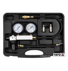 Тестер герметичності циліндрів двигунів YATO : 7 МПа, з обладнанням, 4 шт + кейс [5/80]
