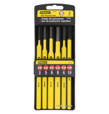 Набір пробійників слюсарних "STANLEY" : M=(1,5/3/4/5/6/7/8) мм. Компл. 6 Шт.