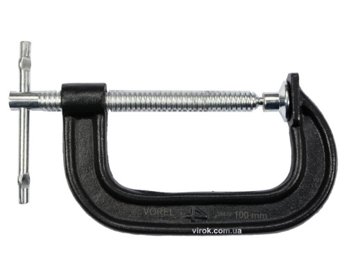 Струбцина з гвинтовим затиском "G" подібна VOREL; l= 100 мм [30]