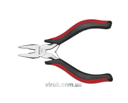 Плоскогубці-міні нікельовані YATO : L= 115 мм [6/120]