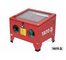 Пескоструйная камера YATO: 90 л, 4 форсунки, 0.27-0.82 МПа, спож.эт. 424-707 л/мин, 59х49х49 см [1]