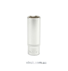 Головка торцева 6-гранна YATO : подовжена, квадрат 1/4", М= 13 мм, L= 50 мм [24/120/240]