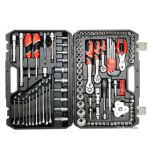 Набір головок торцевих YATO : квадрат 1/2", 3/8", 1/4" з інструментами, насадками. 126 шт. [2]