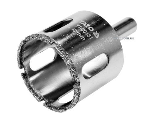 Сверло по гресу и керамике YATO, Ø= 40 мм, при сухом и мокром режимах [15/60]