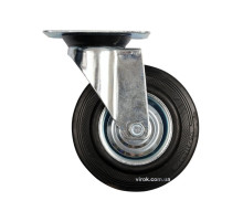 Колесо до візка Ø= 100 мм, b= 27 мм VOREL з обертовою опорою; h= 130 мм, навантаж.- 60 кг [26]