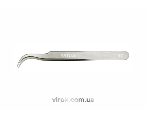 Пінцет вигнутий YATO : L= 115 мм [20/240]