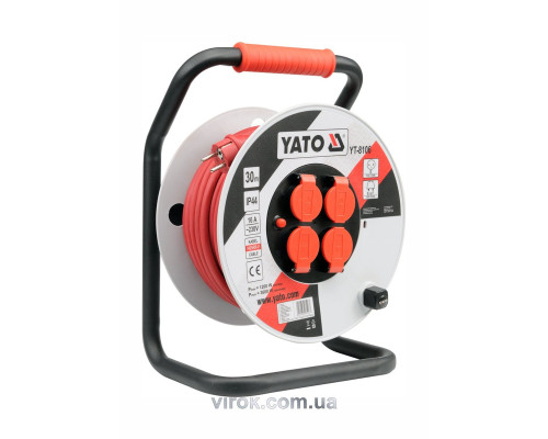 Подовжувач мережевий YATO на котушці : L= 40 м. 3-жильний S=2,5 мм² [1]