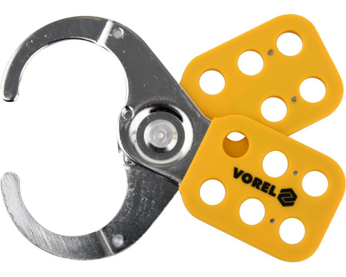 Затискач пружинний сталевий VOREL : Ø6 x 48 мм, для 6 навісних замків з дугою Ø≤ 10 мм(DW)