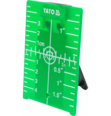Пластина прицільна для нівеліра зелена YATO 105х 75х 3,2 мм [400]