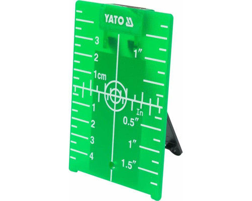 Пластина прицільна для нівеліра зелена YATO 105х 75х 3,2 мм [400]