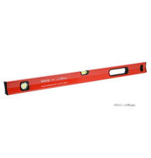 Рівень алюмінієвий з магнітом YATO : L= 80 см. 2 капсули, 1 ручка [10/30/300]