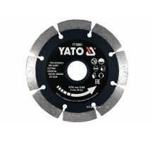 Диск відрізний алмазний по каменю і бетону YATO Ø=115x1.8x10x22.2 мм, в мокрому і сухому режимі [20]