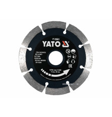 Диск відрізний алмазний по каменю і бетону YATO Ø=115x1.8x10x22.2 мм, в мокрому і сухому режимі [20]