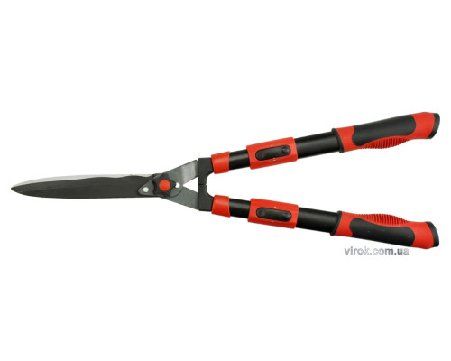 Ножиці до живоплоту YATO : Телескопічні ручки, L= 690/890, леза- 210 мм [6]