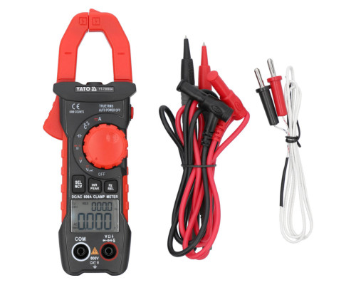 Мультиметр-кліщі для вимірювання електричних параметрів YATO: 10 мА - 600 А [50]