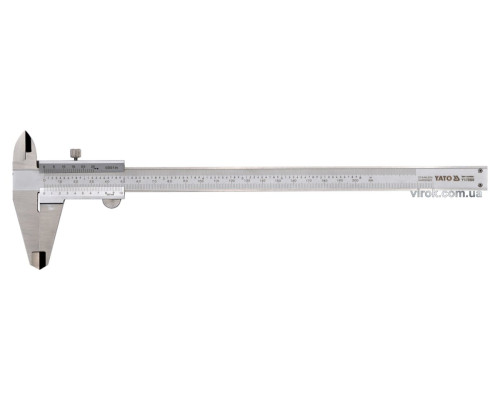 Штангенциркуль YATO : L= 200 мм, точність ± 0,02 мм [30]
