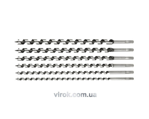 Набір свердл спіральних по дереву STHOR : Ø=10-20 мм, L= 460 мм. 6 шт. [10]