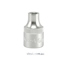 Головка торцевая 6-гранная YATO: квадрат 3/8", М=6 мм, L=28 мм [24/240/480]
