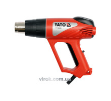 Фен технічний мережевий YATO : P= 2000 Вт 0~550°C, t° режими: 350°С/ 500°С [10]