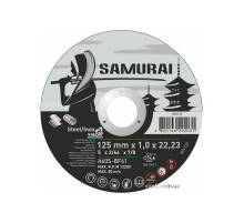Диск отрезной по металлу/нержав. стали SAMURAI ТМ VIROK: Ø= 125х22.23 мм, t= 1.0 мм (25шт/уп)