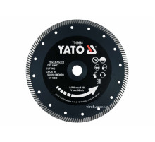 Диск отрезной алмазный по гресу, керамике "TURBO" YATO Ø=230x2x10x22.2 мм, в мокр.и сух. режиме [25]