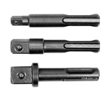 Тримачі-адаптери торцевих головок YATO : SDS+ - квадрат 1/4", 3/8", 1/2", 3 шт. [20/100]