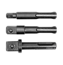 Тримачі-адаптери торцевих головок YATO : SDS+ - квадрат 1/4", 3/8", 1/2", 3 шт. [20/100]