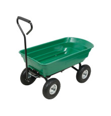 Візок присадибний на 4 колесах FLO з поворотним важілем, корито- 75л, ручка- 80см, 200кг, 98x51х100с