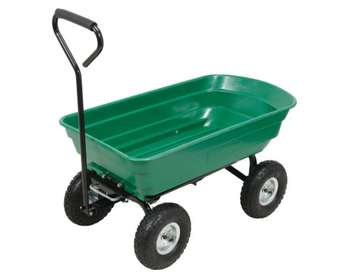 Візок присадибний на 4 колесах FLO з поворотним важілем, корито- 75л, ручка- 80см, 200кг, 98x51х100с