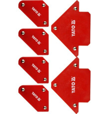 Кутники магнітні для зварюв YATO: кут:45°,90°,135°,4-4.5 кг,43х72х12мм, 2-11,5кг, 82х118х14мм [6/18]