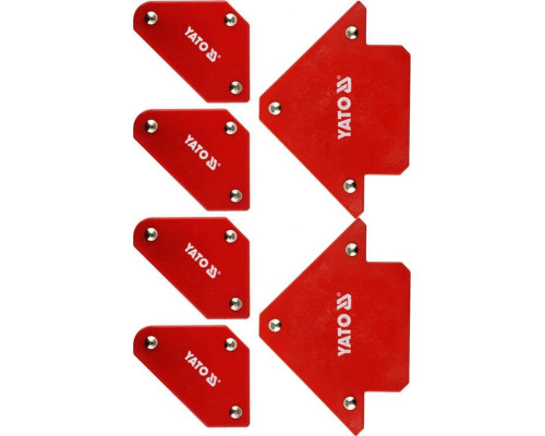 Кутники магнітні для зварюв YATO: кут:45°,90°,135°,4-4.5 кг,43х72х12мм, 2-11,5кг, 82х118х14мм [6/18]