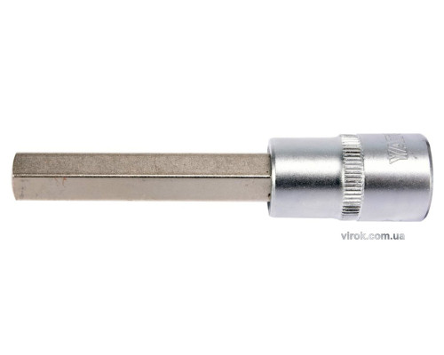 Головка торцевая YATO квадрат 1/2 HEX M12, L=100 мм. удлиненная [20/120]