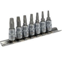 Набір естракорів гвинтів YATO торцеві з TORX спіральні квадрат 1/4", 7 шт [15]