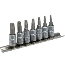 Набір естракорів гвинтів YATO торцеві з TORX спіральні квадрат 1/4", 7 шт [15]
