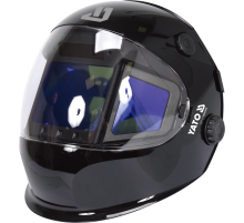 Маска электросварщика YATO TRUE COLOR с автозатемняющим фильтром 117х 156х 9,4мм, глазок - 108х82 мм