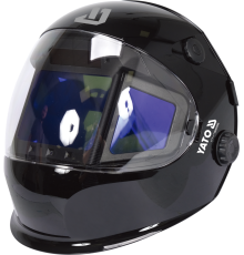 Маска електрозварювальника YATO TRUE COLOR з автозатемнюв фільтром 117х 156х 9,4мм, вічко- 108х82 мм