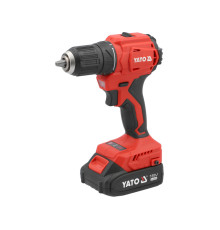 Шуруповерт-дриль безщіт акумуляторний YATO: 2 Li-Ion 18V 2 АГод, KM- 45 Нм, патрон для сверл Ø≤13 мм