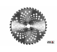 Ніж до газонокоси YATO: Ø= 255 x 25.4 мм, 40 зубів. YT-85001, YT-85003 [20/40]