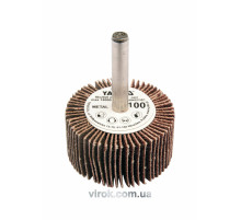 Круг лепестковый шлифовальный YATO: удлиненный Ø= 40 мм, К60, шпиндель Ø= 6 мм, H= 20 мм [10/60]