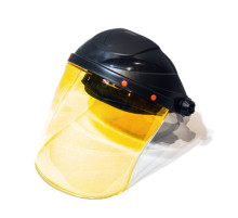 Щиток защитный из поликарбоната VIROK для лица, желтый с защитой от ультрафиолета UV 400