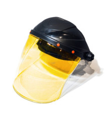 Щиток захисний з полікарбонату VIROK  для обличчя , жовтий з захистом від ультрафіолету UV 400