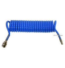 Шланг пневматичний спіральний YATO швидкоз'єднуваний: Ø= 6.5/10 мм,  ≤12 Bar, l=5м. поліуретан. [50]