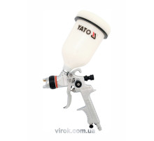Пульверизатор YATO с верх. бачком 0,6 л, сопло Ø=1,5 мм, технология HVLP [20/160]