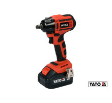 Гайковерт ударний акумуляторний безщітковий YATO: квадрат- 1/2", 250Нм, Li-Ion 18В, 3 Агод +кейс [5]