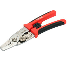 Клещи для обрезки и снятия изоляции с проводников YATO Ø≤ 10,5 мм, L= 200 мм [10/100]