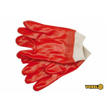 Рукавиці VOREL оливо-бензостійкі червоні 10,5" [12/120]